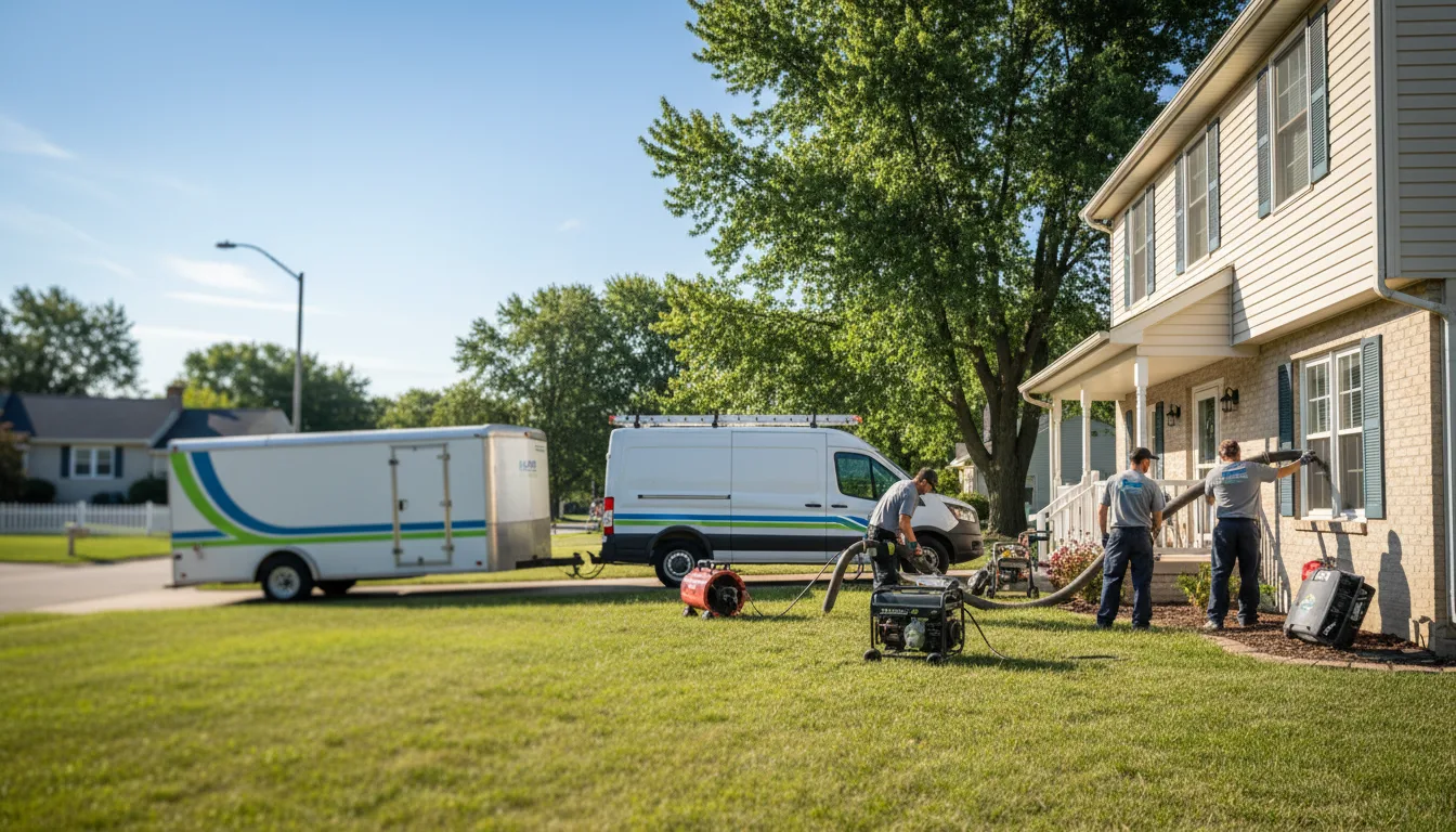 Flooded Basement Restoration And Cleanup With Repair in Farmersburg, IN near me